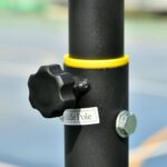 Canestro Basket Altezza Regolabile 160-210cm, Struttura in Acciaio e Base con Ruote, Tabellone in PE Trasparente - immagine 9