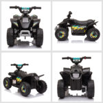 Quad Elettrico per Bambini 18-36 Mesi con Batteria Ricaricabile da 6V, 72x40x45,5 cm, Nero - immagine 8