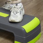 Step Fitness per Aerobica Regolabile su 3 Altezze 10-15-20 cm in Plastica, Verde e Grigio - immagine 9