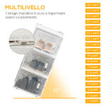 Mobile Scarpiera Modulare Salvaspazio, 18 Cubi 28x36x21 cm in Plastica PP, Bianco - immagine 4