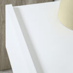 Set 2 Comodini Sospesi in Legno, Design Moderno, 40x30x15cm - Bianco - immagine 8
