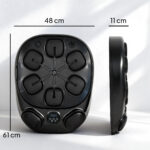 Macchina da Boxe Musicale a Parete con 9 Modalità, Luci LED e Connessione Bluetooth, 61x48x11 cm, Nero - immagine 3