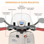 Moto Elettrica per Bambini con Licenza Ufficiale Vespa, 2 Rotelle, Luci e Suoni, 108x49x75 cm, Bianca - immagine 7