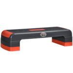 Step Fitness per Aerobica Regolabile su 3 Altezze 10-15-20 cm in Plastica, Nero e Rosso