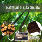 Porta Piante da Esterno, Scaffale Portafiori a 4 Livelli, Fioriera da Esterno e Interno in Legno con 4 Ruote, 123,5 x 33 x 80cm - immagine 7