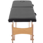 Lettino per Massaggio Portatile e Regolabile con Cuscino Rimovibile e Borsa, 186x60x58-81 cm, Nero - immagine 7