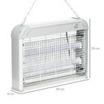 Zapper per Insetti e Zanzare da 20W a Luci LED UV con Vassoio Rimovibile, in ABS e Metallo, 39x8x28 cm - immagine 3