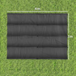 Telo Pergola per Esterni Anti UV in Poliestere Grigio Scuro con 8 Fori di Drenaggio, 392x350 cm - immagine 3