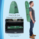 Tenda Doccia da Campeggio con Borsa per Trasporto e Tasca Portaoggetti 122x122x213cm, Verde - immagine 6
