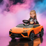 Macchina Elettrica per Bambini con Clacson e Telecomando, Auto con MP3 e USB/AUX, luci LED, Licenza Lamborghini, Arancione | Aosom Italy - immagine 2
