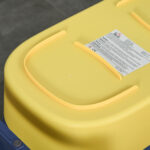 Vaschetta Bagnetto Neonato Pieghevole con Supporto Antiscivolo, Vaschetta da Bagno Portatile per Neonati e Bambini di 0-6 Anni con Foro di Scarico, 75,3x55,4x43cm, Blu e Giallo - immagine 8