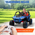 Macchina Elettrica per Bambini 3-8 Anni 24V con Guida Manuale e Telecomando, Velocità 5-7km/h, Blu - immagine 9