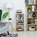 Libreria Scaffale in Legno a Parete con 3 Ripiani, Antiribaltamento, Piedini Antiscivolo, 40x29,2x87,9cm - immagine 2