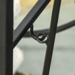 Portalegna da Interno ed Esterno Rialzato a 2 Ripiani, Porta Legna da Ardere in Metallo con Supporti Rimovibili, Paletta, Scopa, Attizzatoio e Pinza, Capacità 70 kg, 44,5x29,5x73 cm, Nero - immagine 9