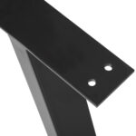 Set 2 Gambe per Tavolo Trapezoidali in Acciaio con 6 Fori e 12 Viti, 70x5x72 cm, Nero - immagine 8