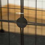 Gabbia Modulare per Conigli e Porcellini d'India Multilivello con 3 Porte e Fili d'Acciaio, Nero - immagine 8