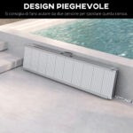 Rampa per Sedia a Rotelle e Scooter per Disabili Pieghevole e Antiscivolo in Alluminio, 305x73,5x5 cm, Argento - immagine 5