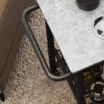 Carrello da Cucina a 3 Cestelli con Maniglia, in Acciaio e Legno, 49,5x31x69 cm, Nero e Grigio Chiaro - immagine 9