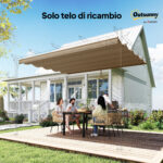 Tetto per Gazebo Pergola con 10 Fori di Drenaggio in Poliestere, 350x260 cm, per Pergola 4x3m, Marrone Chiaro - immagine 8