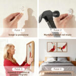 Set di 2 Quadri su Tela Moderni, Stampa Artistica da Parete con Ganci Inclusi, 40x40 cm - immagine 5