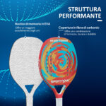 Racchetta da Beach Tennis in Fibra di Carbonio con Impugnatura Antiscivolo e Borsa di Trasporto, Giallo - immagine 4