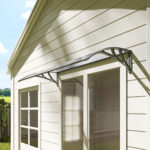 Tettoia Moderna in Policarbonato, Alluminio e PP per Balconi, Finestre e Porte, 110x60x18 cm - immagine 9