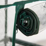 Mini Serra con Copertura in Plastica, Telaio in Acciaio con 3 Ripiani, 69x49x125cm, Trasparente - immagine 7