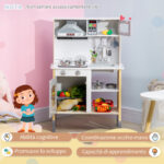 Cucina Giocattolo per Bambini con Altezza Regolabile, Suoni, Luci e Utensili, in MDF e PP, 60x30,5x93,2 cm - immagine 5