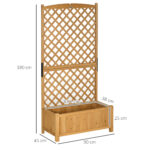 Fioriera da Esterno in Legno d'Abete con Design Verticale Rialzato, 90x45x180 cm, Giallo - immagine 3