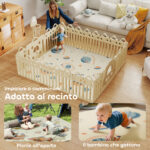 Tappeto per Bambini 0-6 Anni a Tema Spazio con Superficie Impermeabile in XPE Multicolore, 196x176x1,5 cm - immagine 8