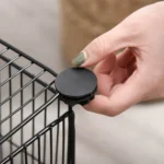 Gabbia per Conigli e Piccoli Animali, 22 Pannelli Modulabili in Metallo con Porta, Nero, 105 x 70 x 45cm - immagine 6