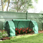 Serra da giardino a Tunnel in Acciaio e con Copertura in PVC, 2x1x80 cm, Verde - immagine 9