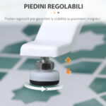 Scaldasalviette Elettrico a 8 Barre con Timer e Controllo Temperatura, 50x45x80 cm, Bianco - immagine 8