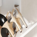 Scarpiera a Specchio a 4 Ante Antiribaltamento in Legno, 63x17x146 cm, Bianco - immagine 9