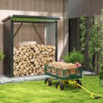 Carrello da Giardino in Acciaio con Capacità 2 kg e Pareti Laterali Rimovibili, 104x54x51 cm, Verde e Giallo - immagine 8