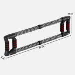 Power Twister a 4 Molle con Resistenza da 10 a 50 kg, in Acciaio Inox, 80x22x5 cm, Nero - immagine 3