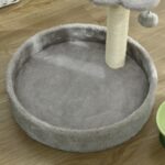Tiragraffi per Gatti con Lettini, Corda in Juta e Peluche, 41x41x44 cm, Grigio Chiaro - immagine 9