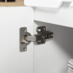 Scarpiera Slim da 12 Paia max per Ingressi con 3 Ripiani Regolabili e Cassetto, in Truciolato Bianco, 60x32x1 cm - immagine 9