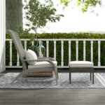 Sedia da Giardino con Poggiapiedi e Cuscini Imbottiti, in Rattan e Acciaio, 64x82x89 cm, Grigio e Crema - immagine 7