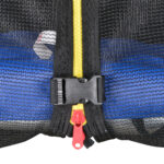 Trampolino Elastico da Esterno, Tappeto Elastico per Adulti da Giardino con Rete di Sicurezza e Bordo Imbottito, Giochi da Giardino e Casa, Ø305x248cm, Blu e Nero - immagine 8