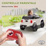 Auto Elettrica per Bambini TOYOTA Land Cruiser 12V con Telecomando, Età 3-6 Anni, Bianco - immagine 5