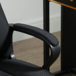 Poltrona da Ufficio Massaggiante ad Altezza Regolabile, 60x74x106-116cm, Nera - immagine 9