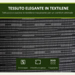 Dondolo da Giardino per 3 Persone con Tettuccio Regolabile e Cuscini, 2x120x170cm, Nero - immagine 5