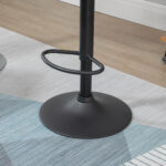 Set 2 Sgabelli Alti da Cucina Moderni con Schienale e Poggiapiedi, da Bar di Design con Base Rotonda, in Similpelle, Verde | Aosom Italy - immagine 8