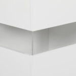 Credenza Moderna con LED Regolabile con Telecomando, 4 Cassetti e 2 Armadietti, 120x34x70 cm, Bianco - immagine 9