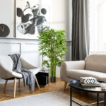 Pianta Finta di Bambù Alta 160cm con Vaso Nero per Interno - immagine 2