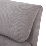 Poltrona Letto Reclinabile 2 in 1 con Seduta Extra-Large, Effetto Velluto, Grigio - immagine 7