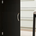 Tavolo Pieghevole in Legno per 4-6 Persone con Ruote, 75x140x74cm, Nero - immagine 8