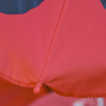 Set Tavolo da Giardino con 2 Sedie Pieghevoli, Tavolino con Sedie da Esterno con Ombrellone per Bambini in Metallo e Poliestere, Rosso - immagine 8