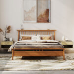 Set di 2 Comodini Sospesi Moderni con Cassetto e Vano Aperto, 37x32x21 cm, Legno Naturale - immagine 8